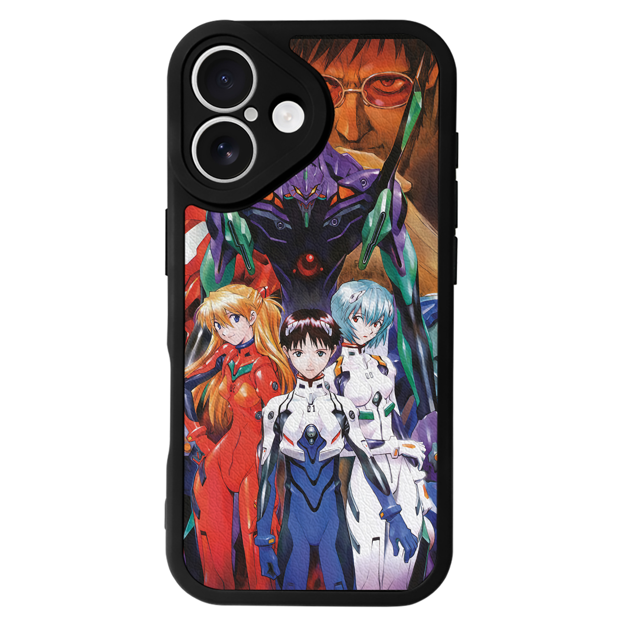 （画像用） EVA 新世紀エヴァンゲリオン 【iPhone 16シリーズ対応】シリコンスマホケース（レザー調） 材質：シリコン